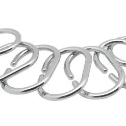 Essentials Shower Curtain Rings Chrome 12 Pack