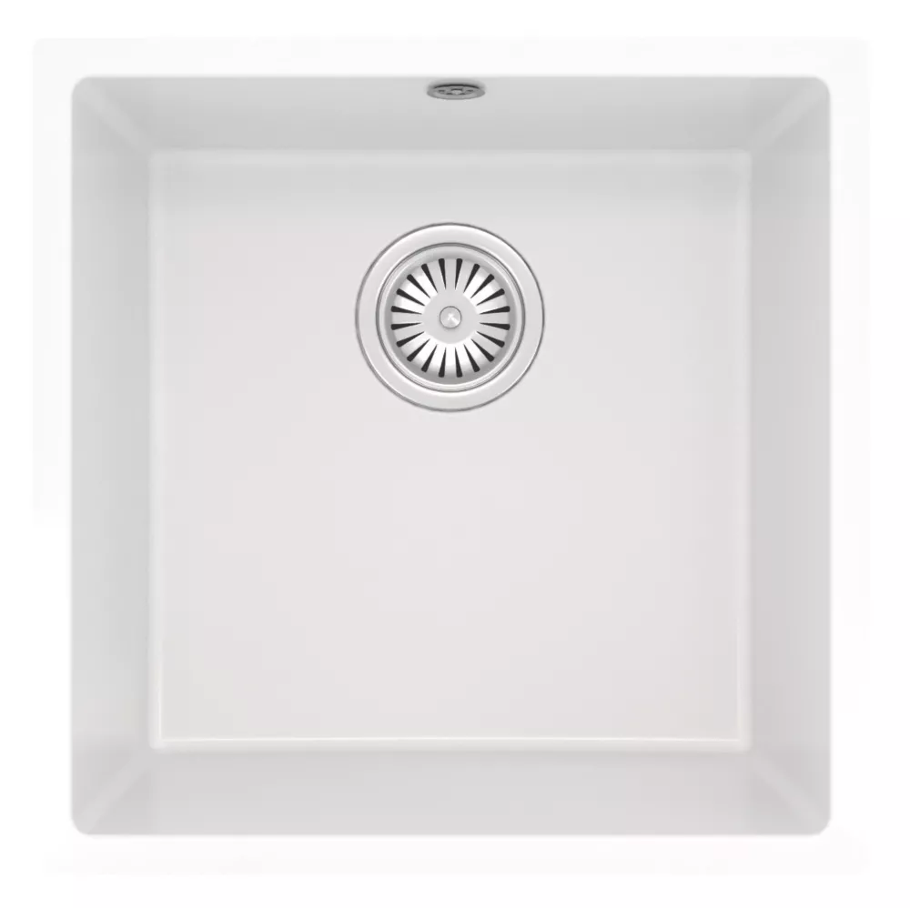ETAL Comite 1 Bowl Granite Composite Kitchen Sink Matt White 440 X 440mm 2 ETAL Comite 1 Bowl Granite Composite Kitchen Sink Matt White 440 X 440mm - Image 2