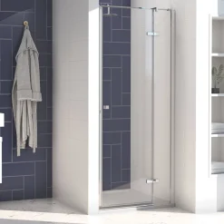 Aqualux Aquarius 8 Frameless Rectangular Hinged Shower Door 900 X 2000mm