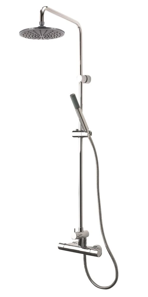 Triton Levano Rear-Fed Exposed Chrome Thermostatic Diverter Mixer Shower