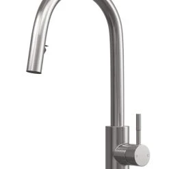 ETAL Velia Concealed Pull-Out Kitchen Mixer Tap Brushed Steel