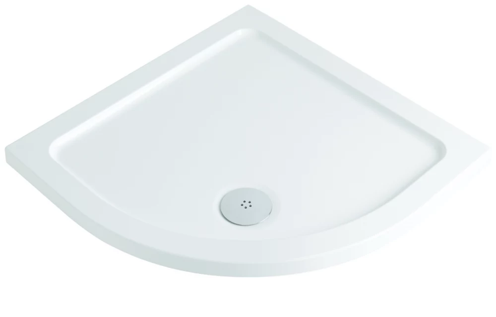 Essentials Quadrant Shower Tray White 900 X 900 X 40mm 1 Essentials Quadrant Shower Tray White 900 X 900 X 40mm