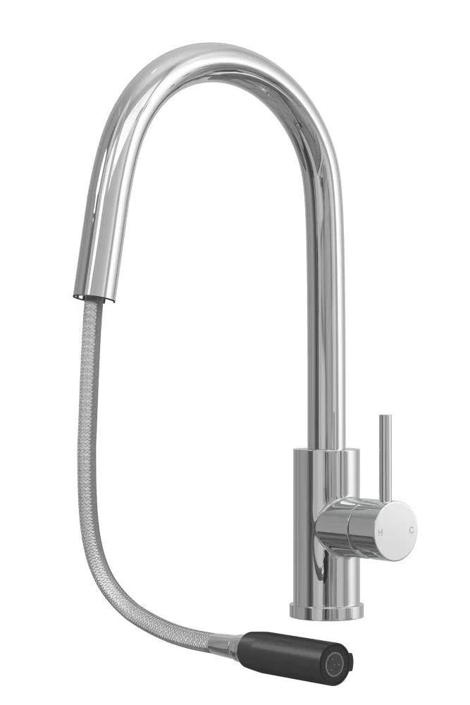 ETAL Velia Concealed Pull-Out Kitchen Mixer Tap Polished Chrome - Image 2