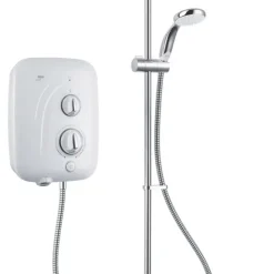 Mira Elite SE Dual White / Chrome 9.8kW Silent Pumped Electric Shower