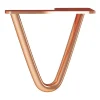 Rothley 2-Pin Hairpin Worktop Leg Polished Copper 100mm
