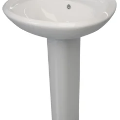 Essentials Basin-to-Go Full Pedestal Bathroom Basin 1 Tap Hole 570mm