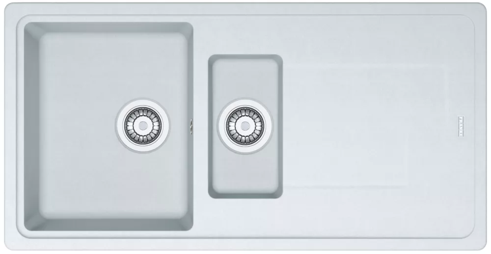 Franke Titan 1.5 Bowl Tectonite Sink White Reversible 970 X 500mm