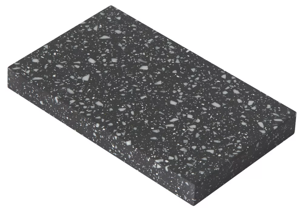 Metis Black Sink Module With 1.5 Bowl Stainless Steel Sink 3050 X 620 X 15mm - Image 3