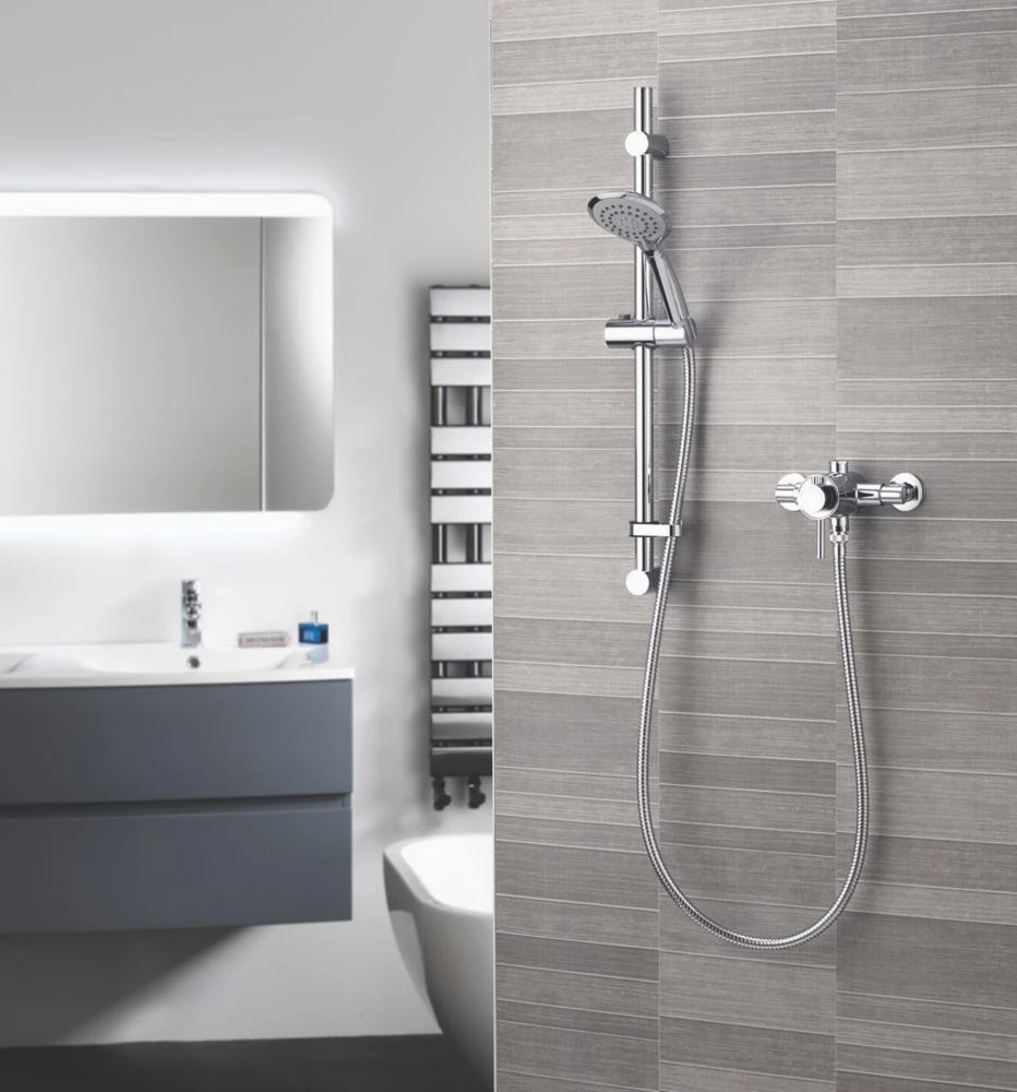 Aqualisa Sierra Rear-Fed Concealed/Exposed Chrome Thermostatic Concentric Shower - Image 7