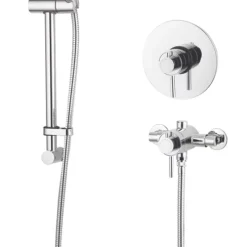 Aqualisa Sierra Rear-Fed Concealed/Exposed Chrome Thermostatic Concentric Shower