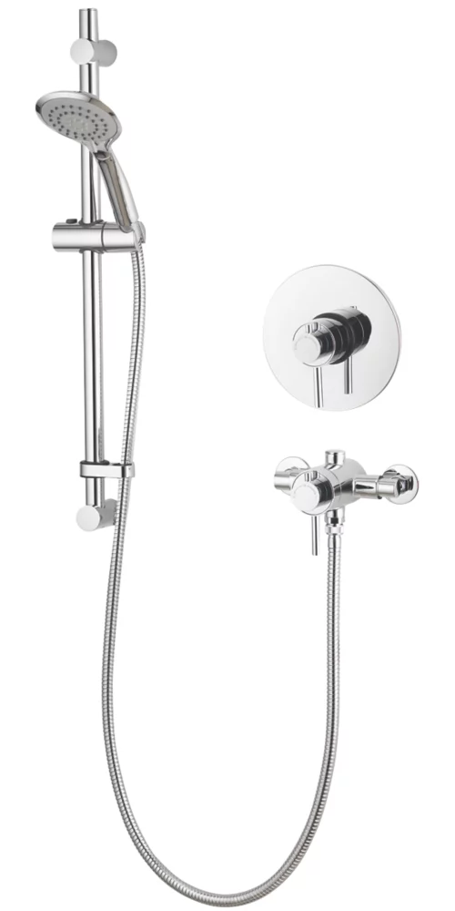 Aqualisa Sierra Rear-Fed Concealed/Exposed Chrome Thermostatic Concentric Shower