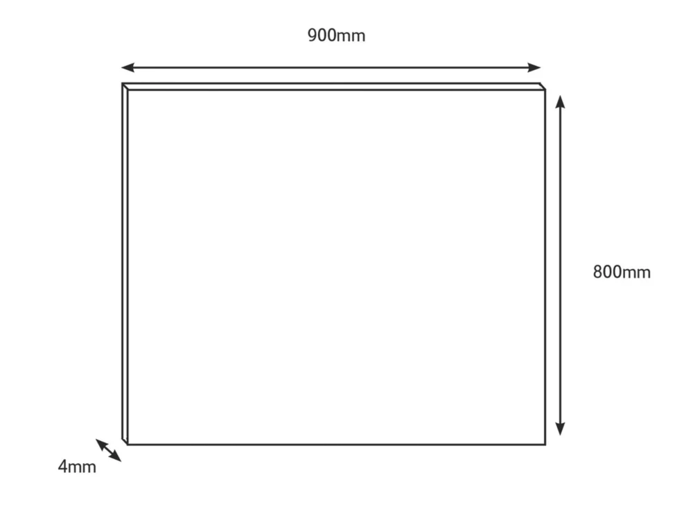 Splashwall White Crackle Tile Alloy Splashback 900 X 800 X 4mm - Image 4