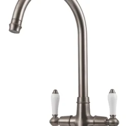 Clearwater Elegance Dual-Lever Monobloc Tap Brushed Nickel PVD