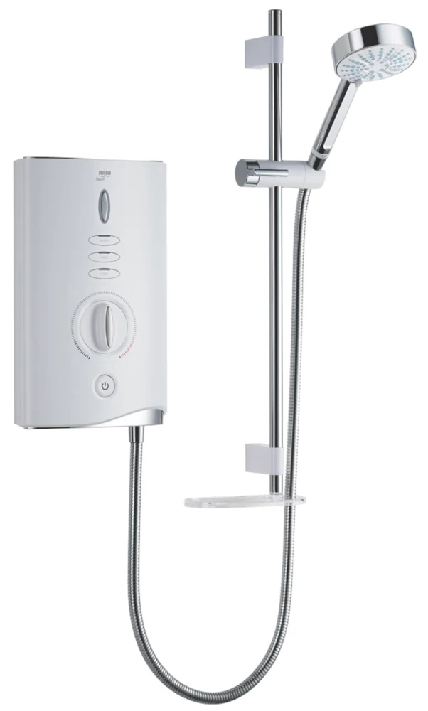Mira Sport Max With Airboost White 9kW Manual Electric Shower