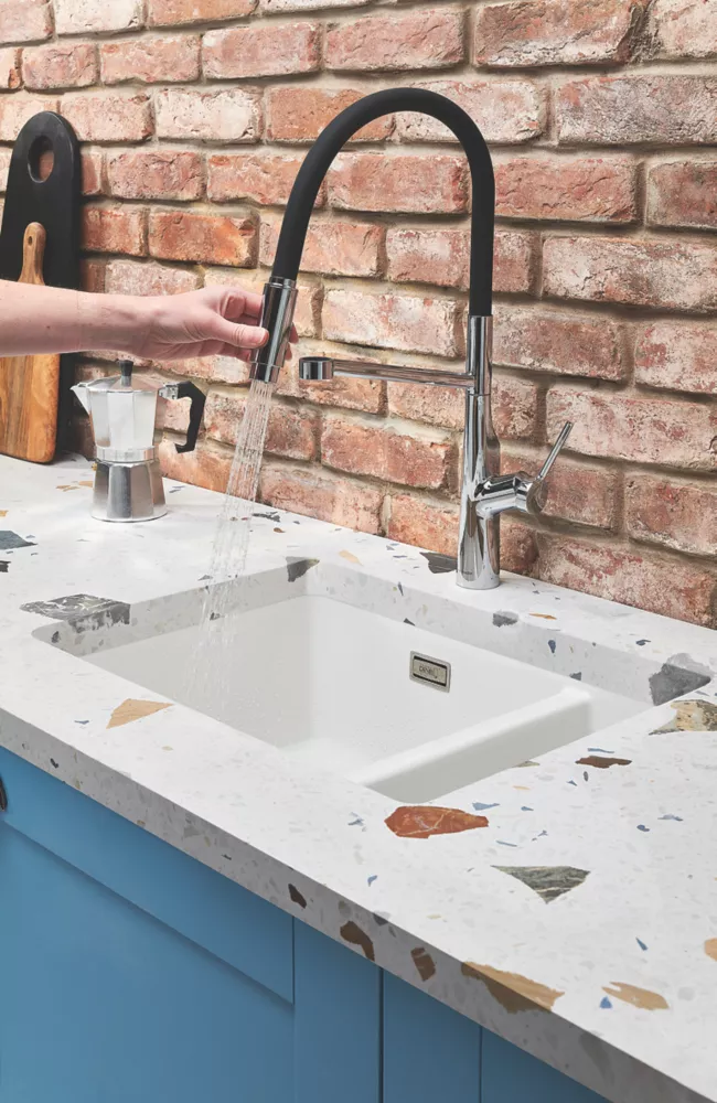 Clearwater Alasia Pull-Off Twin Spray Head Tap Chrome - Image 5