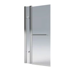 Aqualux Aqua 6 Framed Silver Bathscreen With Towel Rail 1500 X 900mm