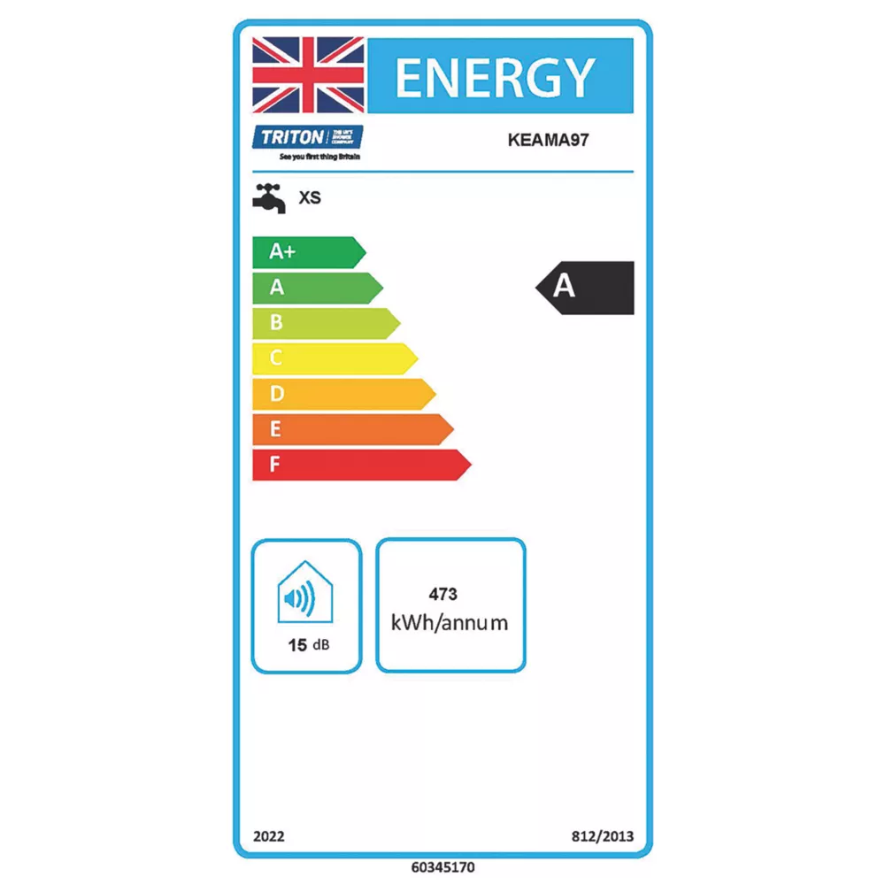 Triton Amala Black With Brushed Brass Accents 9.5kW Electric Shower - Image 7