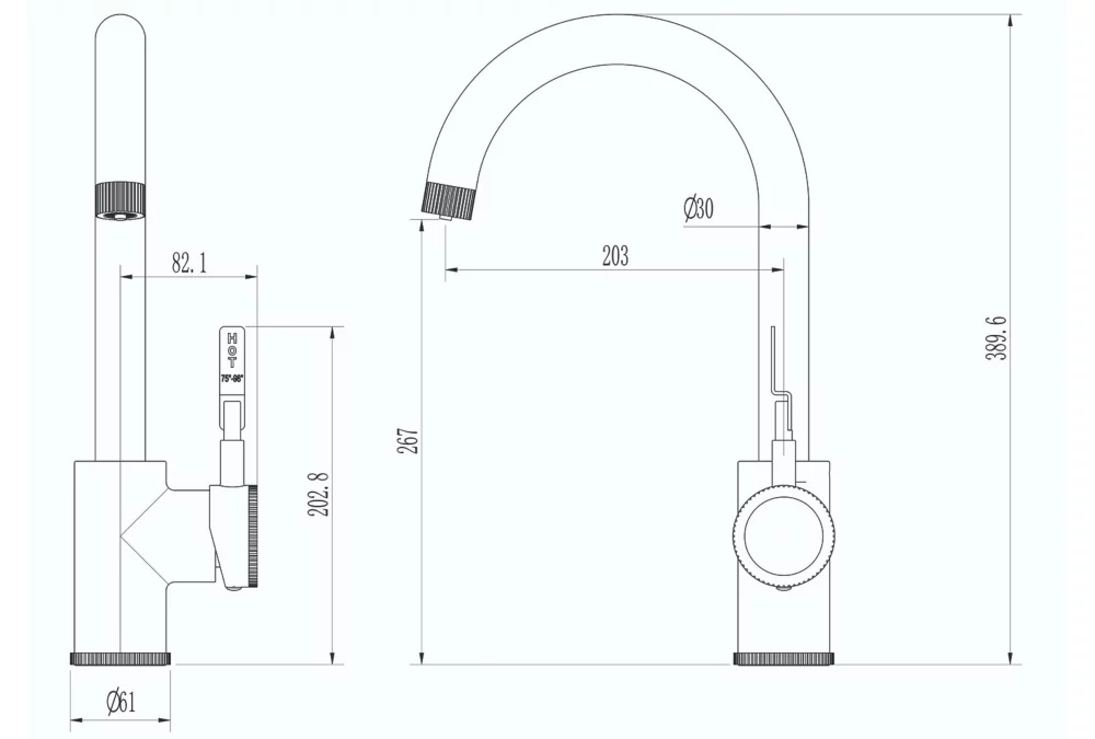 ETAL Industrial Single Lever 3-in-1 Hot Water Kitchen Tap Copper - Image 4