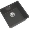 ETAL Comite 1 Bowl Granite Composite Kitchen Sink Matt Black 440 X 440mm