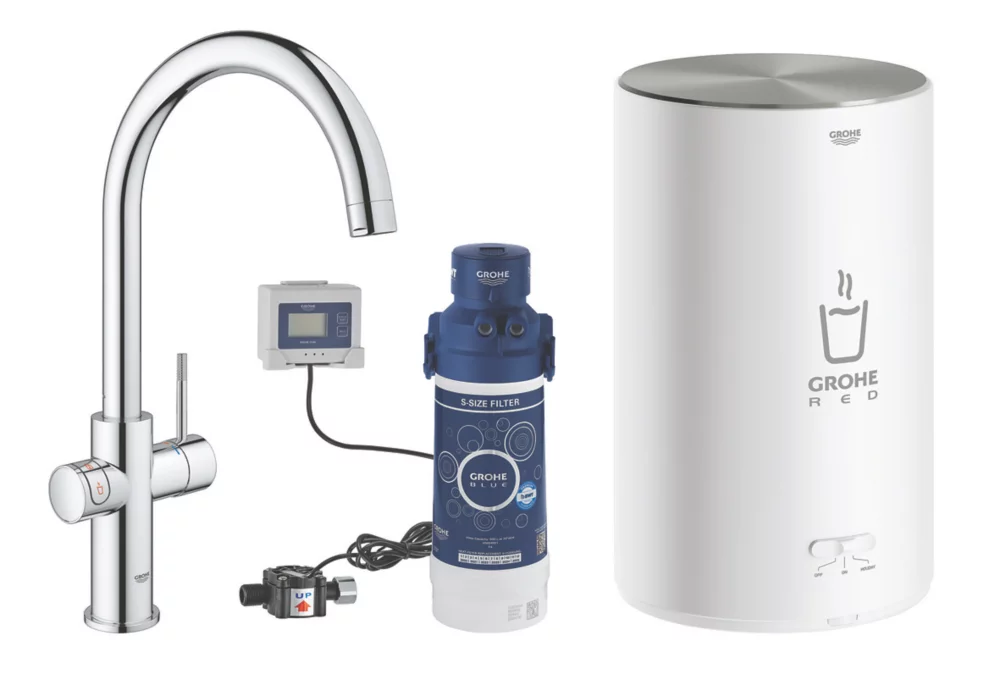 Grohe Red DUO C-Spout Boiler Tap Chrome - Image 2