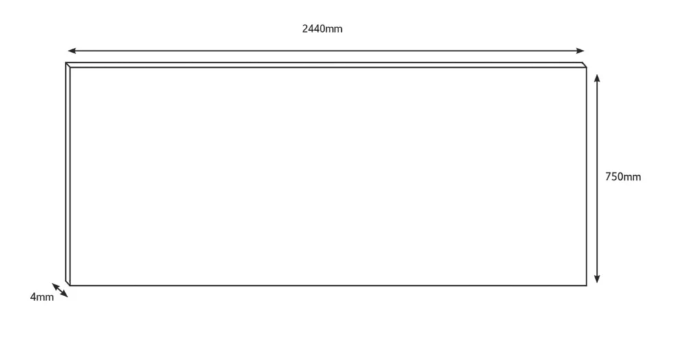 Splashwall Grey Alloy Splashback 2440 X 750 X 4mm - Image 4