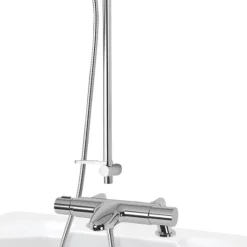 Aqualisa Midas 110 BSM Deck-Fed Exposed Chrome Thermostatic Bath/Shower Mixer