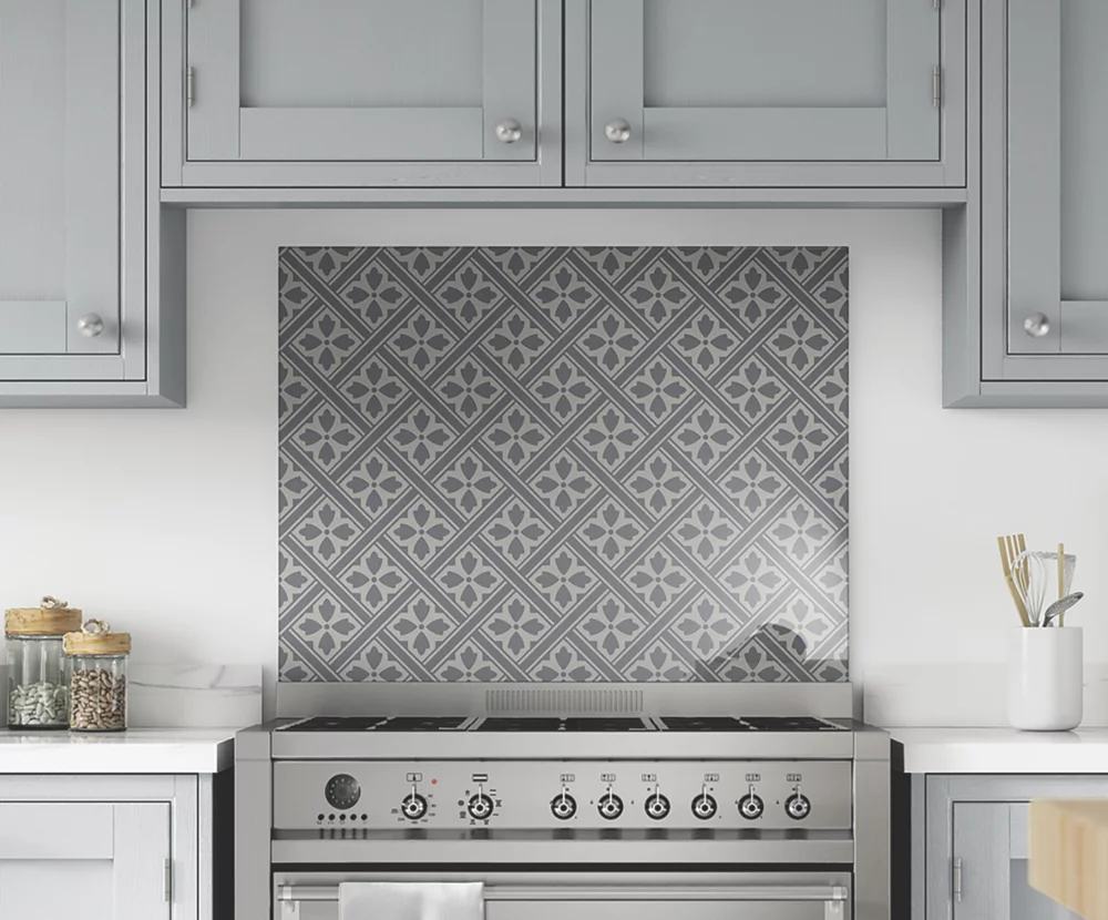 Laura Ashley Mr Jones Charcoal Self-Adhesive Glass Kitchen Splashback 900 X 750 X 6mm - Image 2