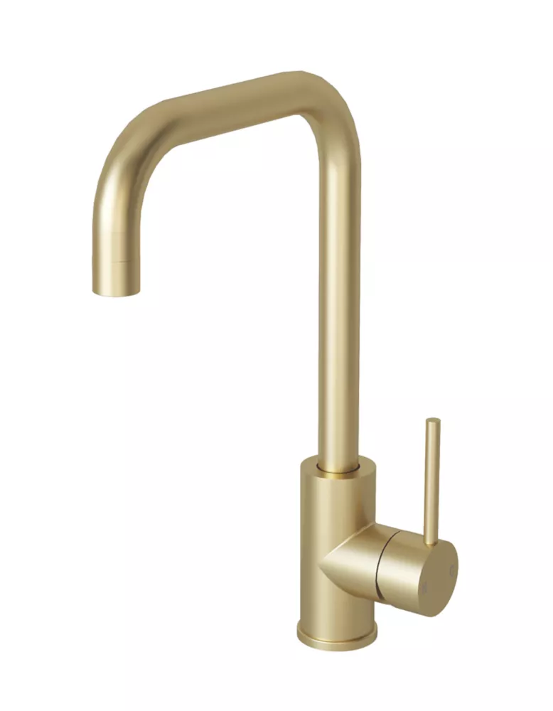 ETAL Trent Single Lever Kitchen Mixer Tap Brushed Brass
