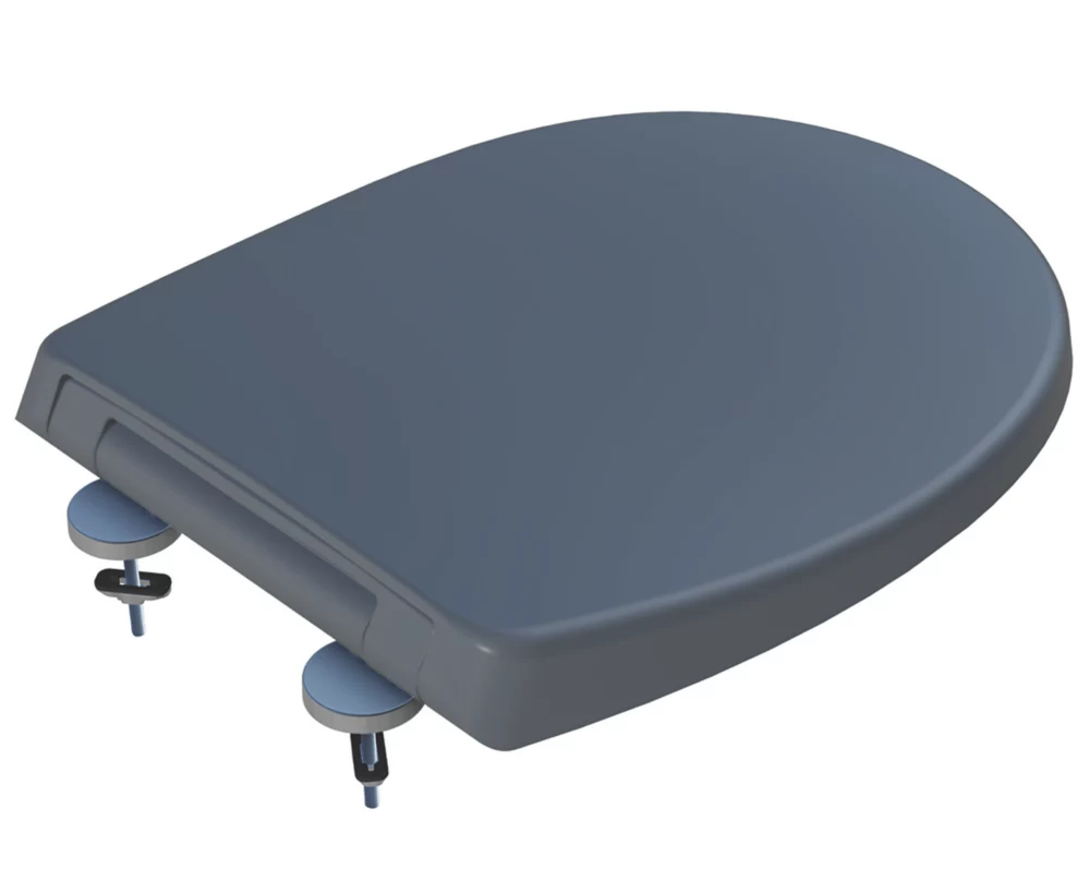 Bemis Click & Clean Classic Soft-Close With Quick-Release Toilet Seat Thermoset Plastic Grey - Image 3