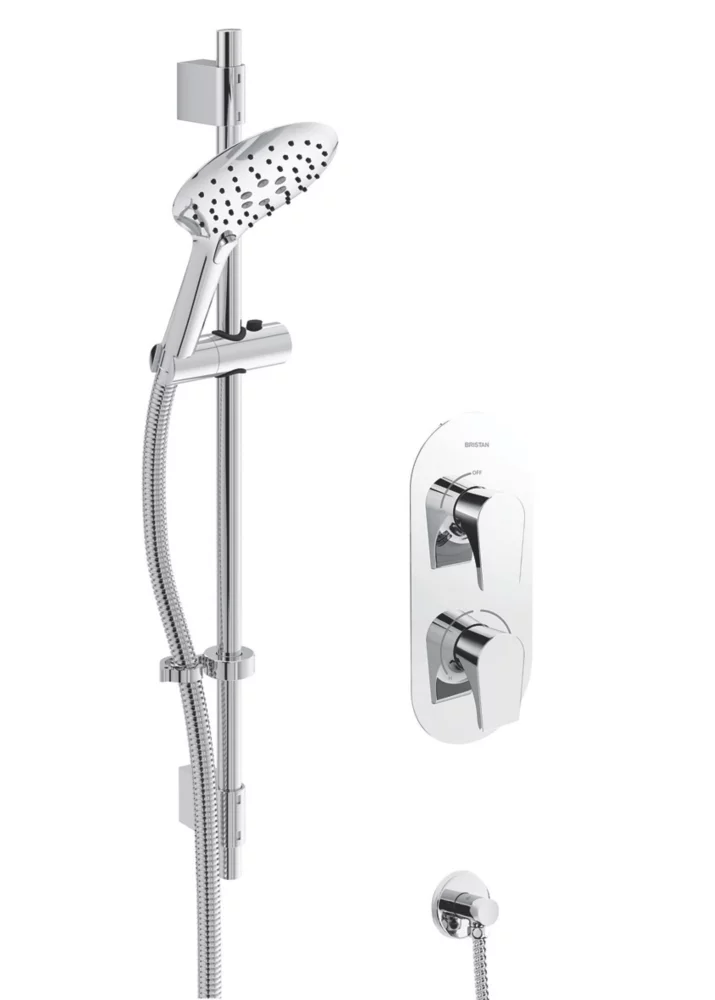 Bristan Hourglass Rear-Fed Concealed Chrome Thermostatic Mixer Shower
