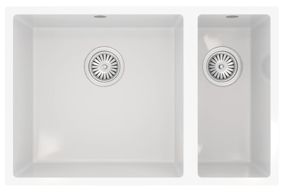 ETAL Comite 1.5 Bowl Granite Composite Kitchen Sink Gloss White Left-Hand 670 X 440mm 2 ETAL Comite 1.5 Bowl Granite Composite Kitchen Sink Gloss White Left-Hand 670 X 440mm - Image 2