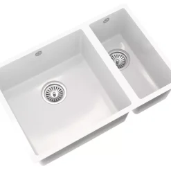 ETAL Comite 1.5 Bowl Granite Composite Kitchen Sink Gloss White Left-Hand 670 X 440mm