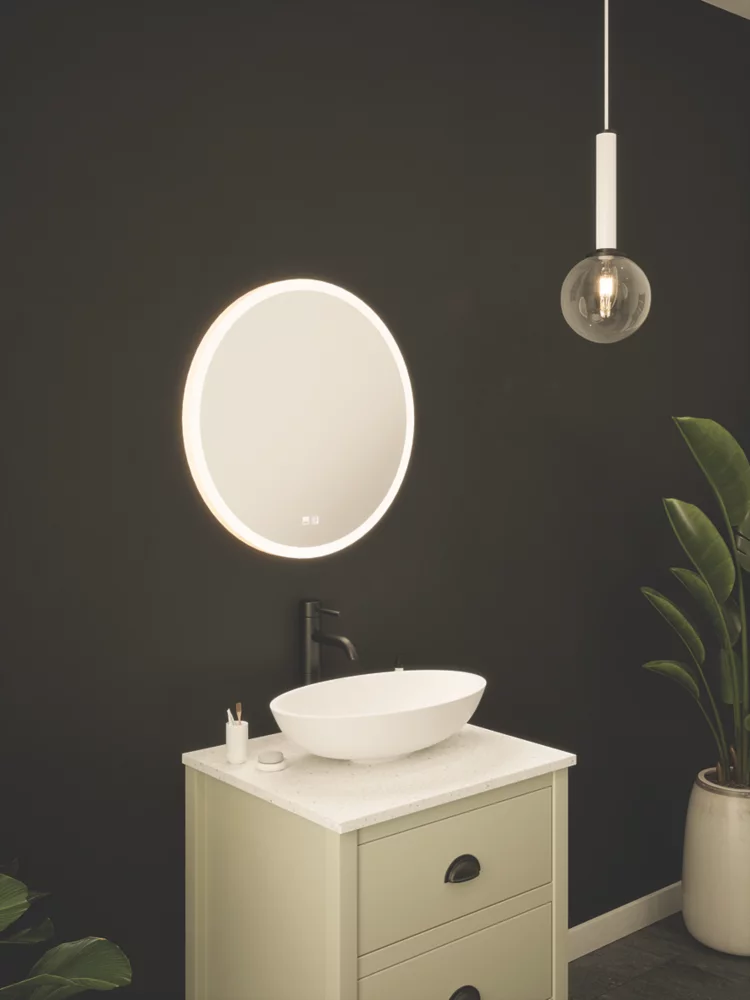 Light Tech Mirrors Sofia Round Illuminated LED Mirror With 3000lm LED Light 600 X 600mm - Image 3